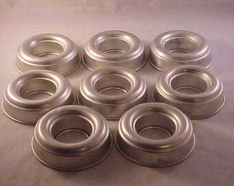 8 Tin Jello Molds or Small Cake Molds