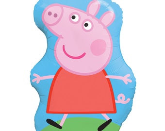 Peppa Pig Party Decorations - Peppa Pig Foil Balloon - 35" Peppa Pig Birthday Balloon - Peppa Pig Decorations - Peppa Pig Balloon -