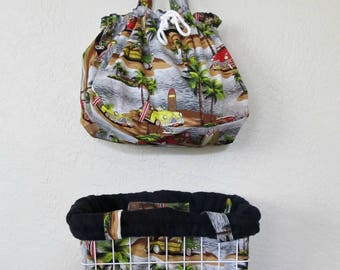 Bicycle Basket Liner Tote Bag