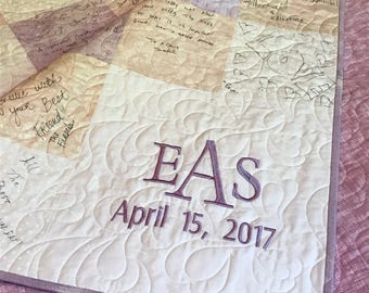 Reserved for Liz - custom wedding guest book quilt