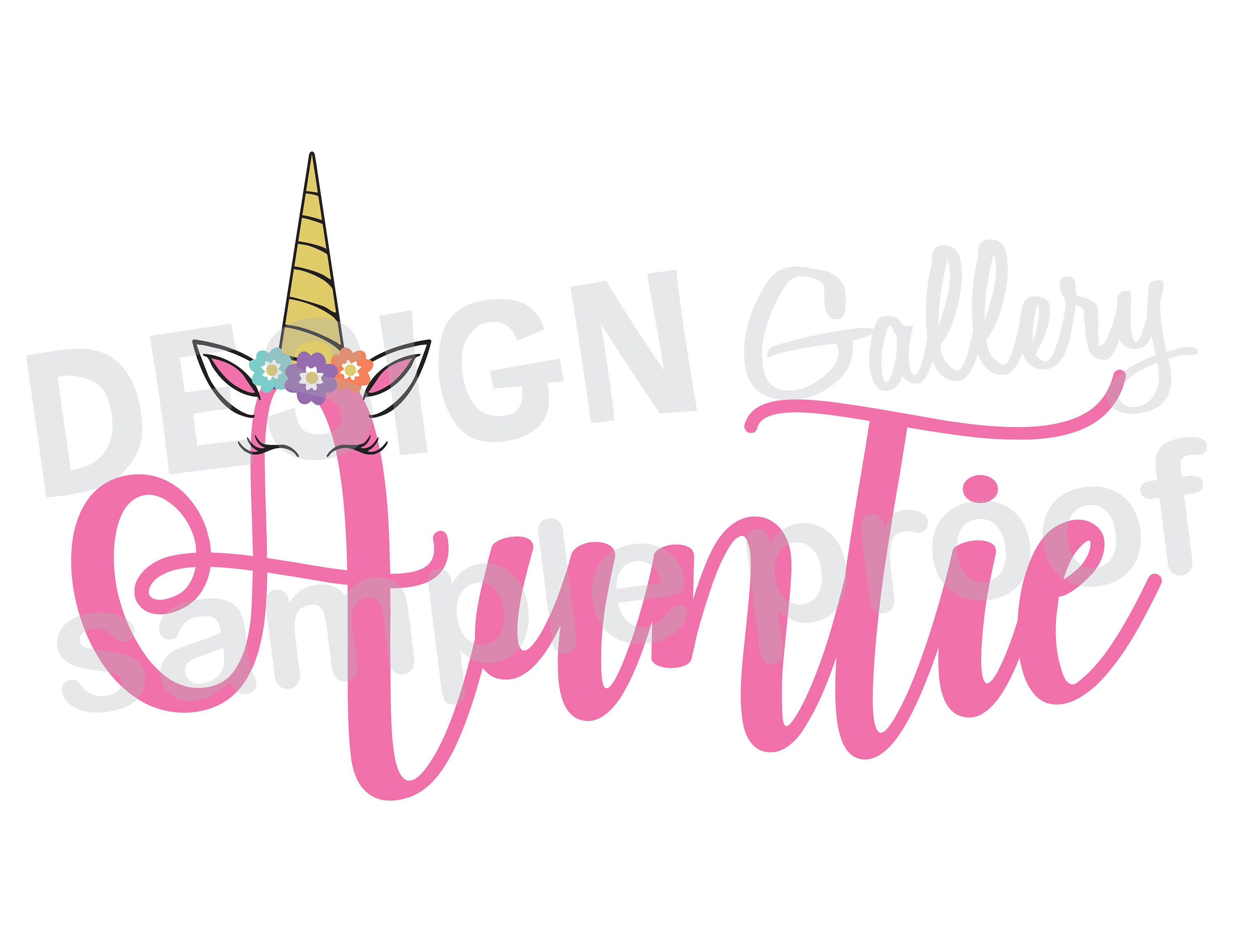 Download Auntie Unicorn JPG png & SVG DXF cut file Printable