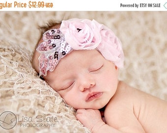12% off Baby headband, newborn headband, adult headband, child headband andphotography prop white wedding feather christening