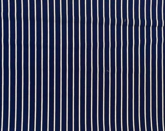 Robert Kaufman, Navy and White stripes, BT-3483-1)Basics