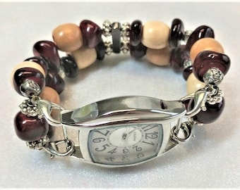 Redrock, Beaded, Interchangeable, Stretchy, Bling, Watchband, Watches, Handmade, Women,