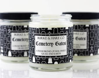 Halloween Candle Cemetery Gates - Scented Candle - Goth Candle