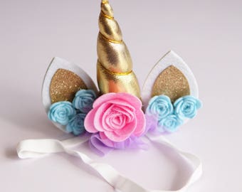 SALE! Unicorn headband, unicorn hair clip, unicorn baby head band for unicorn birthday party unicorn head piece