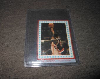 1985 Michael Jordan rookie card - merchante sticker - Chicago Bulls 80s basketball RARE