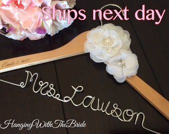 Rush order, Personalized Wedding hanger, custom wire hanger, bridal hanger, bride gift, bridesmaids gift, custom made hanger