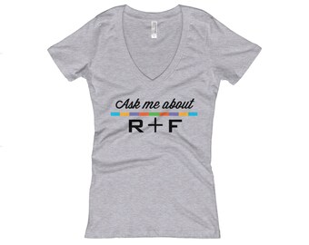 Rodan and Fields Shirts Short Sleeve Soft Wash V Neck Grey Ask Me About R+F R+F Swag Incentives Team Wear