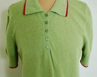 Softest of Cashmere Sweaters - "Sage Green Meets Magenta"