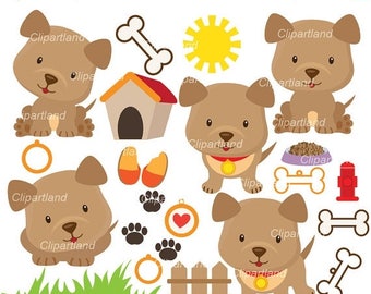 ON SALE INSTANT Download. Cdp_4_Puppy_dog. Puppy dog clipart. Personal and commercial use.