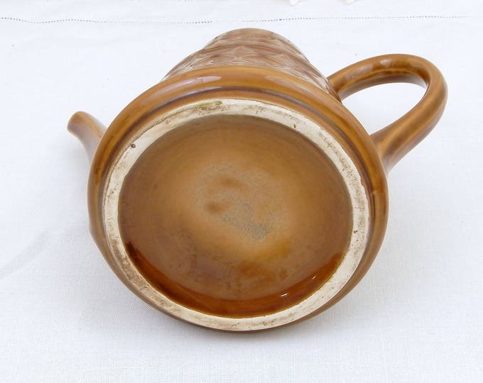 Vintage Mid Century Modern Ceramic Coffee Pot with Geometric Pattern, 1960s Pottery Tea Pot, Retro Kitchen Decor