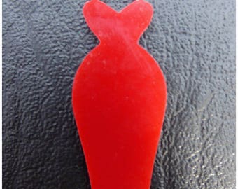 Cabochon dress pin-up sexy vintage rockabilly red x 1