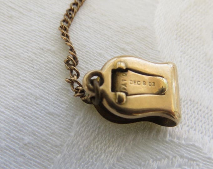 Antique Clip Watch Fob, Gold Filled, Swivel Watch Clip, Signed Simmons