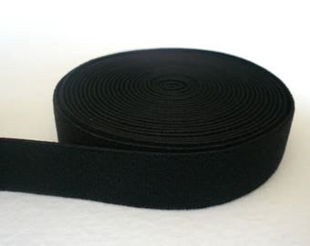 Bra/Lingerie Band Elastic. Plain Band Black Elastic. Plush Back. Black Colour - 10mm Wide