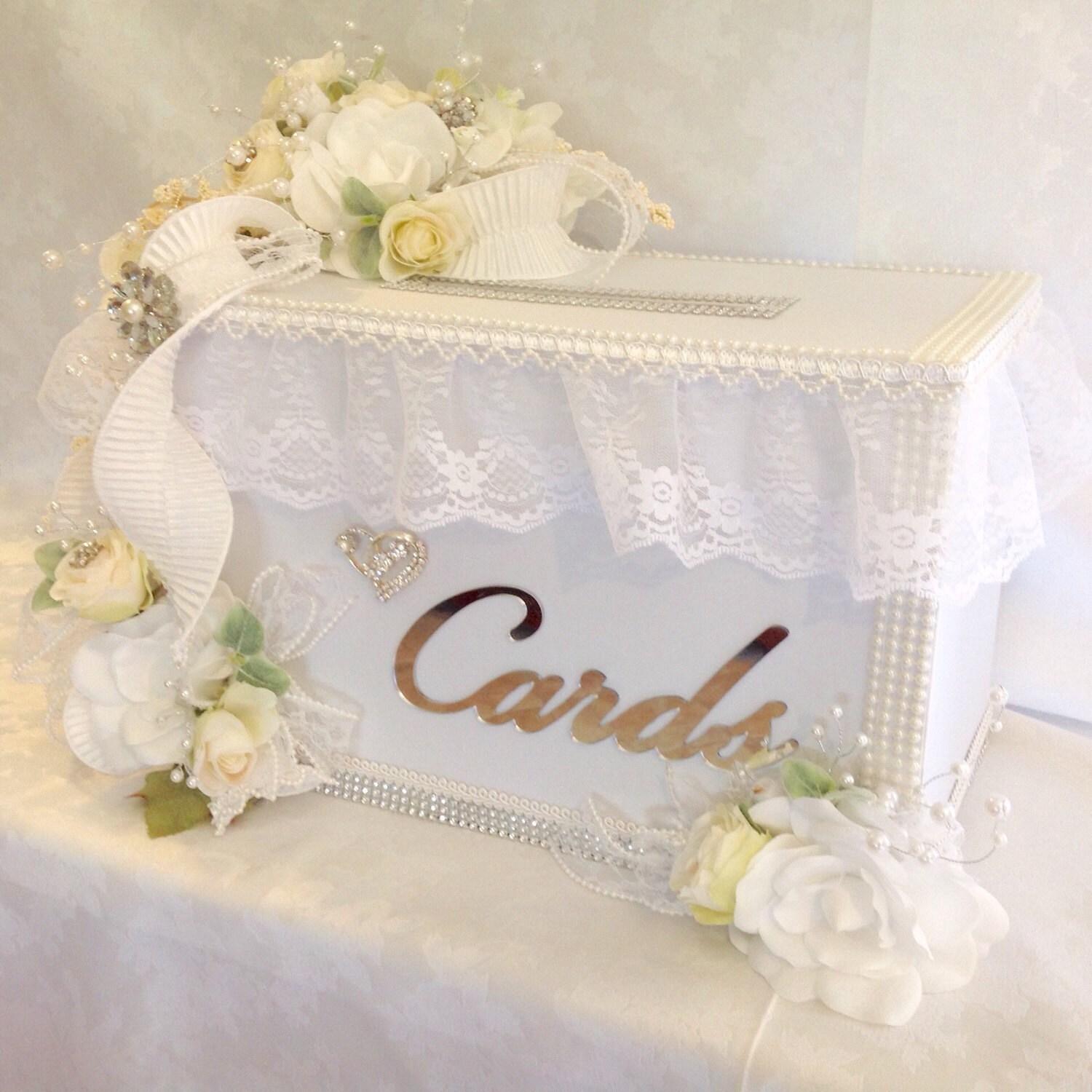 Wedding card box white wedding card box secure card box