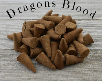 Dragons Blood Incense Cones - Hand Dipped Incense Cones