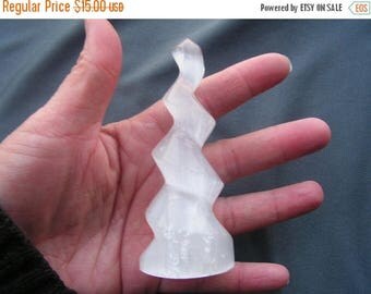ON SALE 15 percent off Selenite spiral, crystal, mineral, new age, metaphysical
