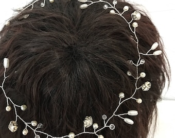 beautiful elegant handmade wedding bridal flower hair piece bridal hair accessory wedding headpiece