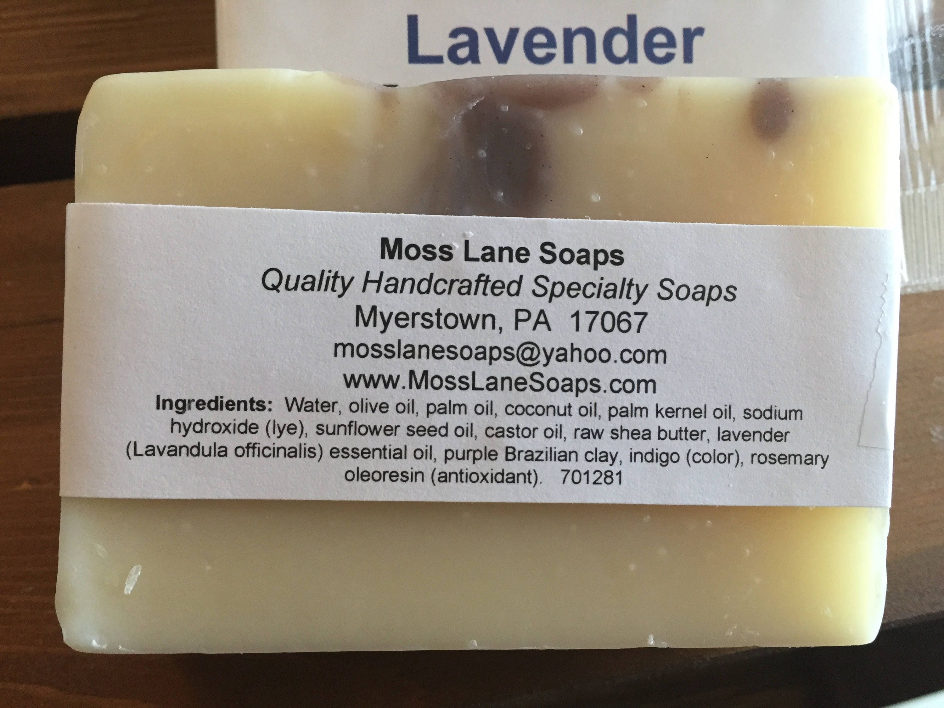 Lavender Essential Oil Scented Cold Process Soap with Shea Butter
