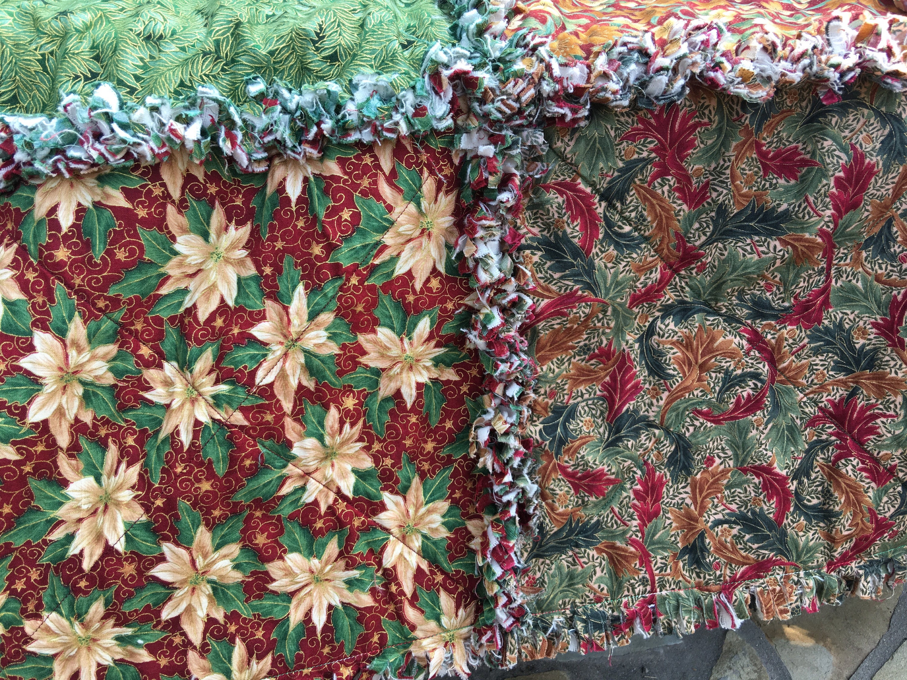 Christmas quilt kit Christmas rag quilt kit easy quilt kit