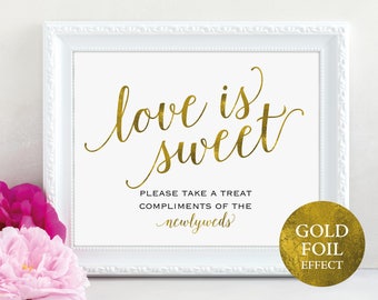 Love Is Sweet Sign Vintage Swirl Chalk Printable