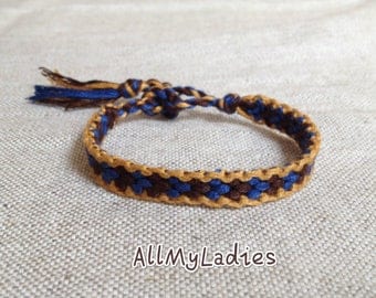 Bracelet dark Brazilian blue Brown and Brown (No. C5)