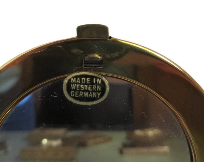 Vintage Compact, West Germany Double Mirror Compact, French Courting Scene Flapjack Compact