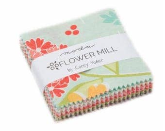 New! Moda Flower Mill Mini Charm Pack by Corey Yoder of Coriander Quilts