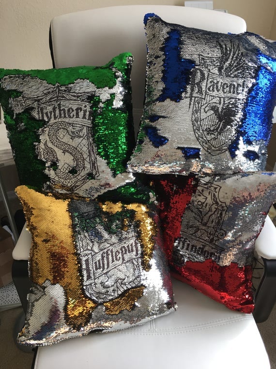 Harry Potter pillow Mermaid pillow cover hogwarts house