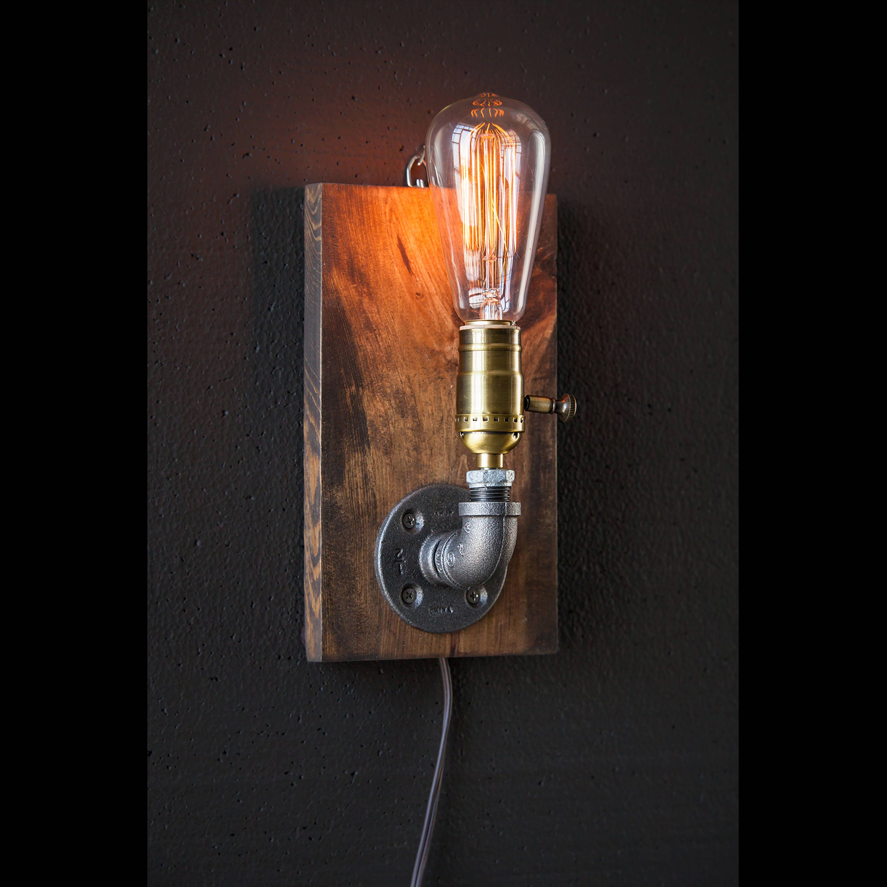 Plug in Wall Sconce Lamp/Rustic decor/Sconce lamp ...