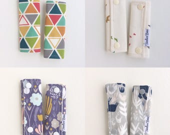 Custom ORGANIC Car Seat Strap Covers | Stroller Strap Covers - Choose Your Fabric!