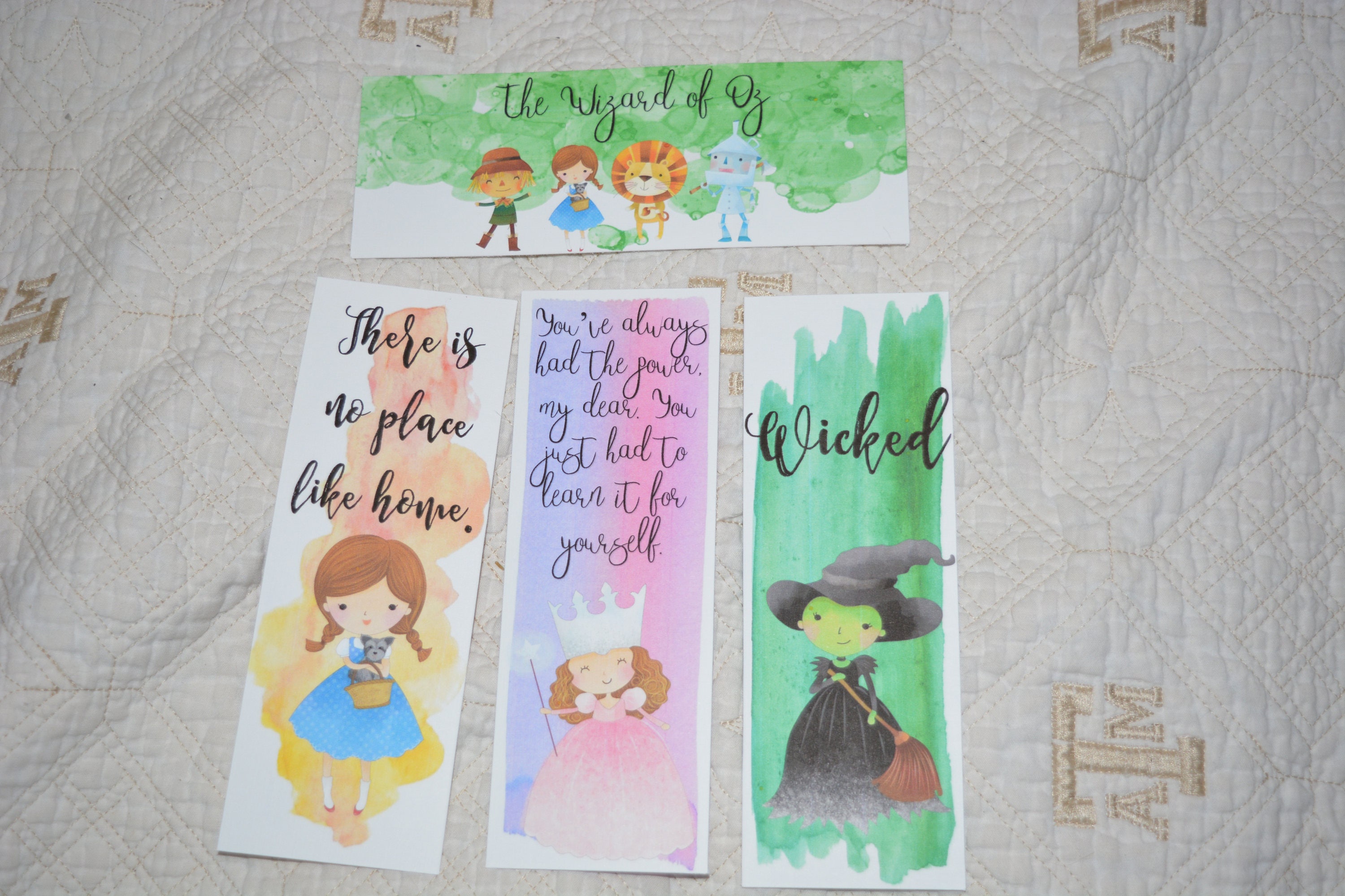 The Wizard of Oz Inspired bookmarks