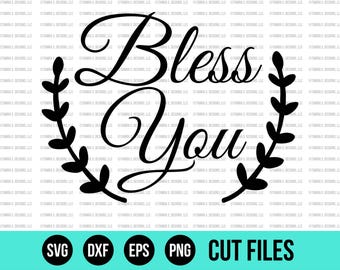 Bless You SVG - SVG Files - Mason Jar SVG - Cut Files - Cricut Files - Silhouette Files - Vinyl Designs - Mason Tissue Jar svg