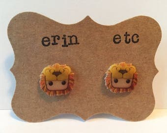 Handmade Plastic Fandom Earrings - Harry Potter - Luna Lovegood (Lion Mane)