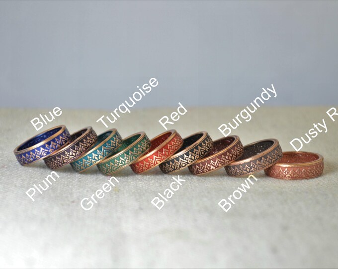 Thailand Coin Ring, Purple Coin Ring, Purple Ring, Crown Ring, Unique Ring, Purple BoHo Ring, Coin Jewelry, Bohemian Ring, Thailand Art