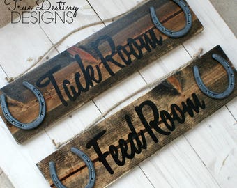 Tack Room And Feed Set Of Barn Signs Tack Room And Feed Set Of Barn Signs