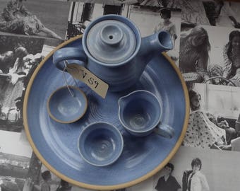 Alford pottery teapot set 5 pieces made in Lincolnshire