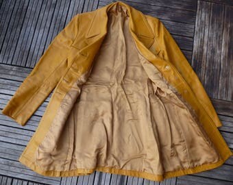 /manteaux mod French 70s vintage leather jacket