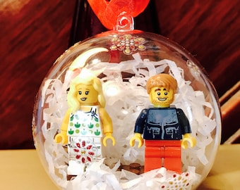 Lego Christmas Gift - personalised bauble