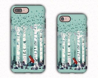 Fox in the woods iPhone 7 Case, Galaxy S8 case, custom case for iPhone 7+, 7, iPhone 6 case, Galaxy S8+, S8, S7Edge, A3, A5,J5,J7, LGG6 LGG5