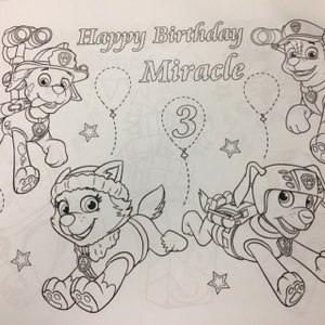 PAW Patrol Personalized coloring pages PDF file