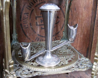 Silver Candelabra, Double Candelabra, Silver Plated Candelabra, Vintage Candelabra, Two Stem, Silver Vase, Candelabra Vase, Candlesticks