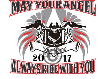 Motorcycle SVG File - Angel SVG File - Svg For Silhouette - Svg For Cricut - SCAL Cutting File