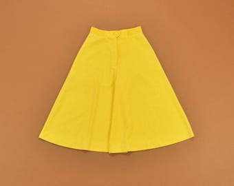 yellow culotte pants