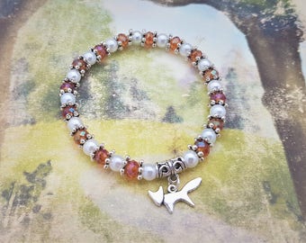 Fox Bracelet, Nature Bracelet, Fox Jewellery, Nature Jewelry, Fox Lover, Foxy, Fox Gift, Hippie Gift, Woodland Critters, Autumn Bracelet