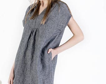 Linen dress, natural linen clothing, plus size linen dress, dress for women, women linen loose dress