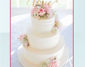 SaleThe "Love" wedding cake topper.