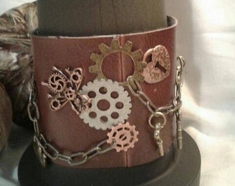 Steampunk Wrap Cuff Bracelet