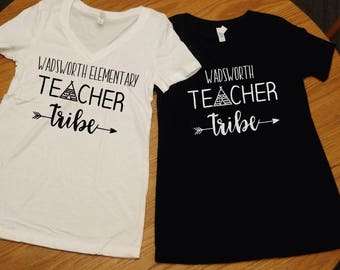 Personalized/Custom Teacher Tribe Shirt ~ Teacher Shirt, Back to School School Spirit Tee, School Pride, Teacher shirt, Teacher gift